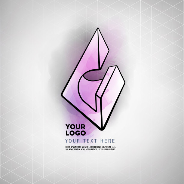 几何图形金字塔标志设计图片下载