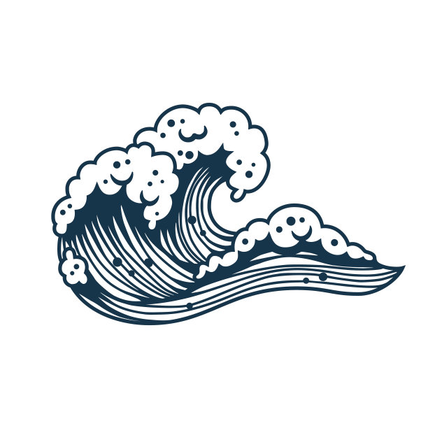 海浪用泡沫用于航海设计图片下载