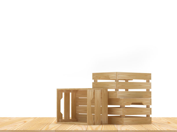 几个空木箱子图片下载