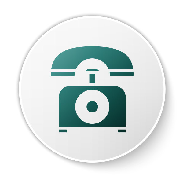 绿色电话图标孤立在白色背景图片下载