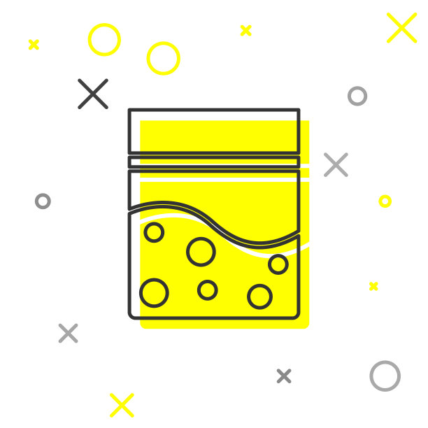 灰色线条的塑料袋药用大麻图标图片下载