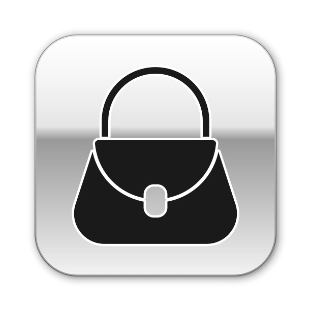 黑色手提包图标孤立在白色背景图片下载