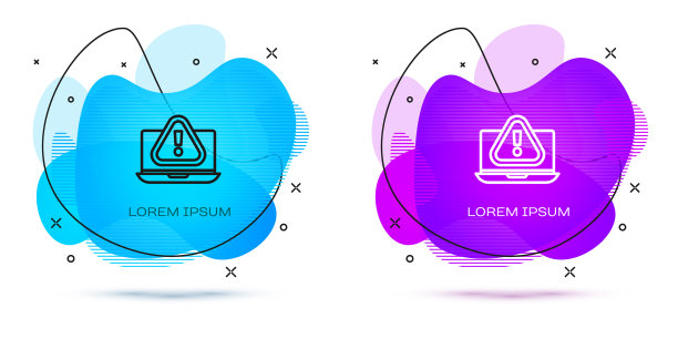 带感叹号图标的笔记本电脑图片下载