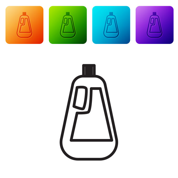 黑线塑料瓶液体洗衣图片下载