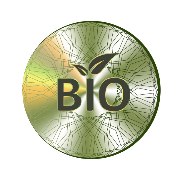 生物全息绿色贴纸标签图标标记图片下载