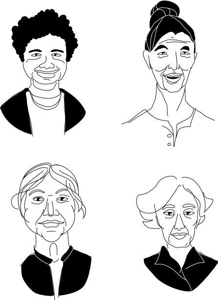 女性头像垃圾线条画集图片下载