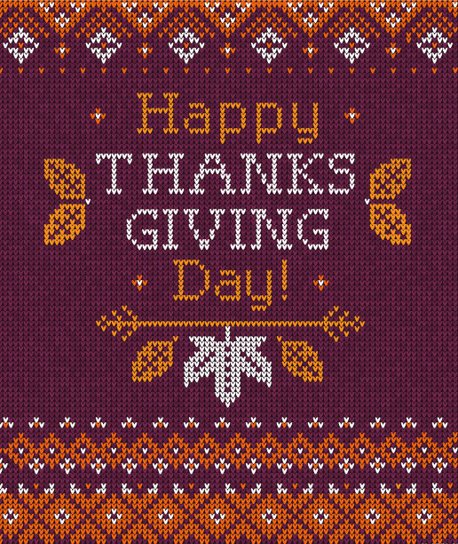 编织图案背景感恩节快乐图片下载