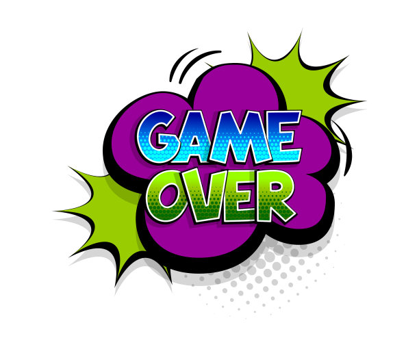 漫画文字游戏over speech bubble波普艺术风格图片下载