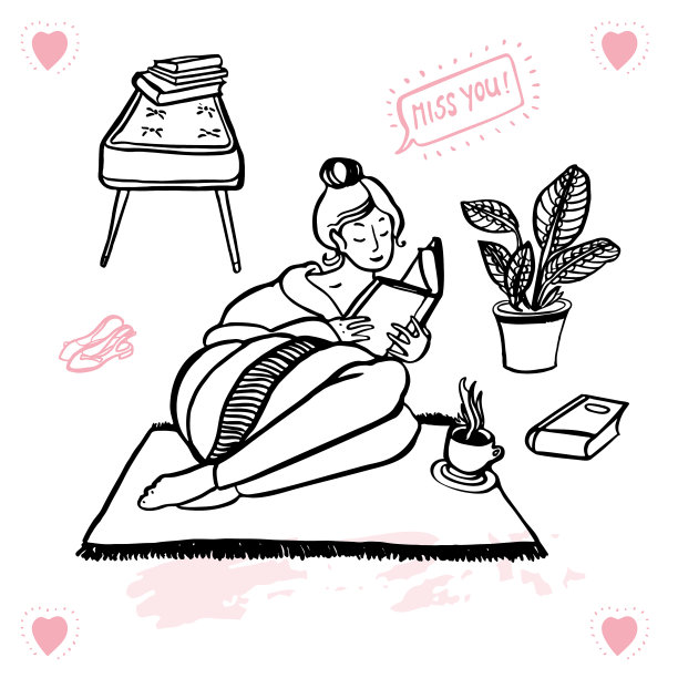 生活方式hygge漫画风格工具包图片下载