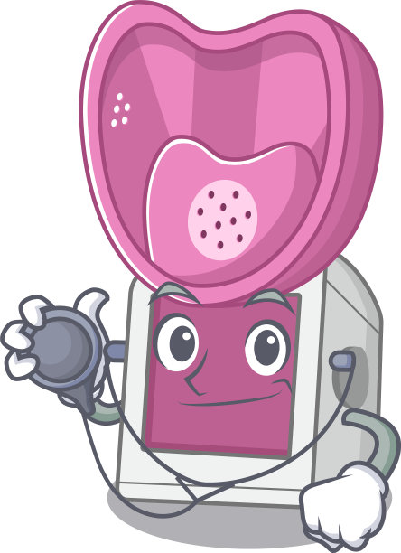 智能凉爽的蒸汽吸入器卡通人物图片下载