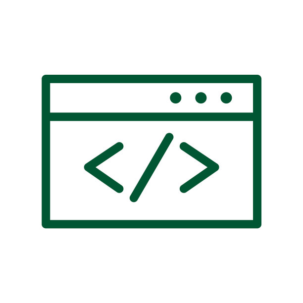 代码图标web编码线艺术象形图图片下载