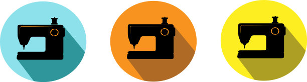 缝纫机图标孤立在背景上图片下载