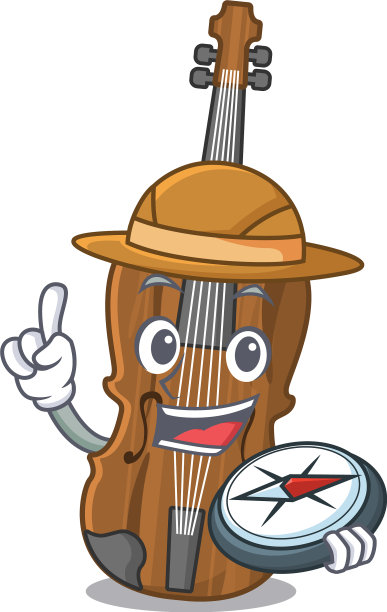 小提琴风格的探险家有一个指南针图片下载