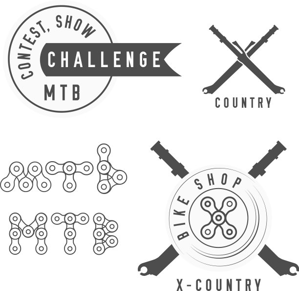 自行车或自行车商店会徽大赛MTB展示图片下载