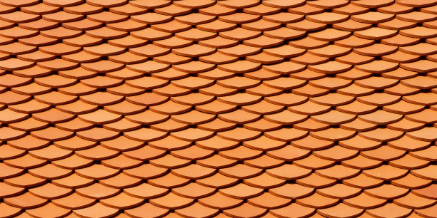 橙色的泰国寺庙屋顶纹理图片下载