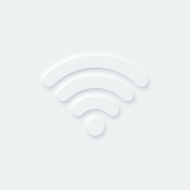 Wifi图标矢量标志隔离在白色背景。平面向量图片下载