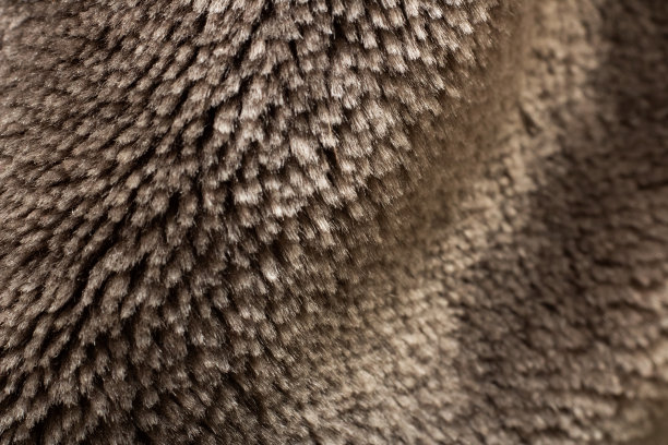 棕色人造毛皮特写，纹理或背景图片下载