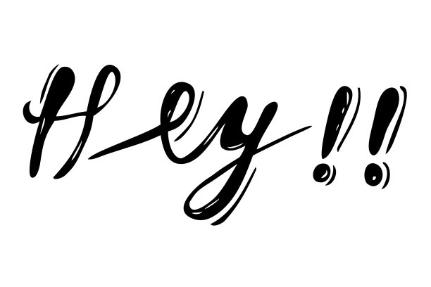 简单矢量手绘草图，黑字，嘿图片下载