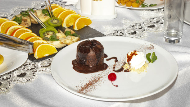 巧克力软糖，冰淇淋和薄荷胡椒图片下载