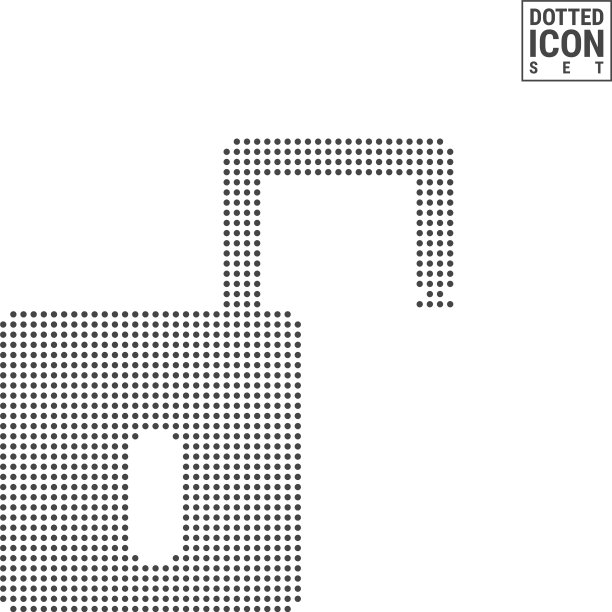 打开锁点图案图标挂锁点图标图片下载