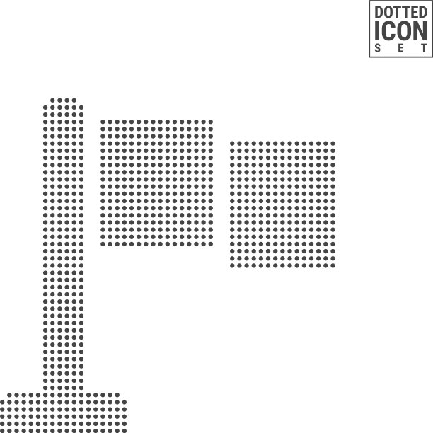 挥舞旗帜点图案图标开始和结束图片下载