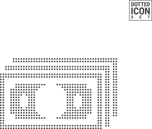 捆绑笔记点模式图标金钱堆栈图片下载