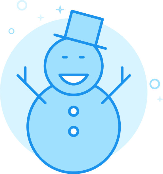圣诞快乐的小雪人图标象征图片下载