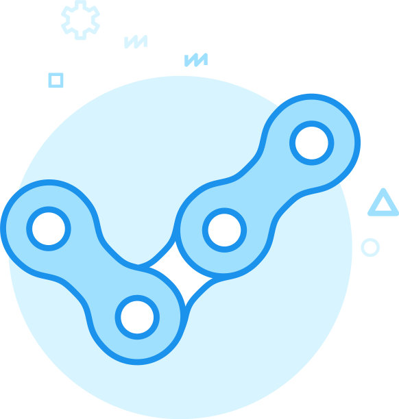 自行车或自行车链环平面图标符号图片下载