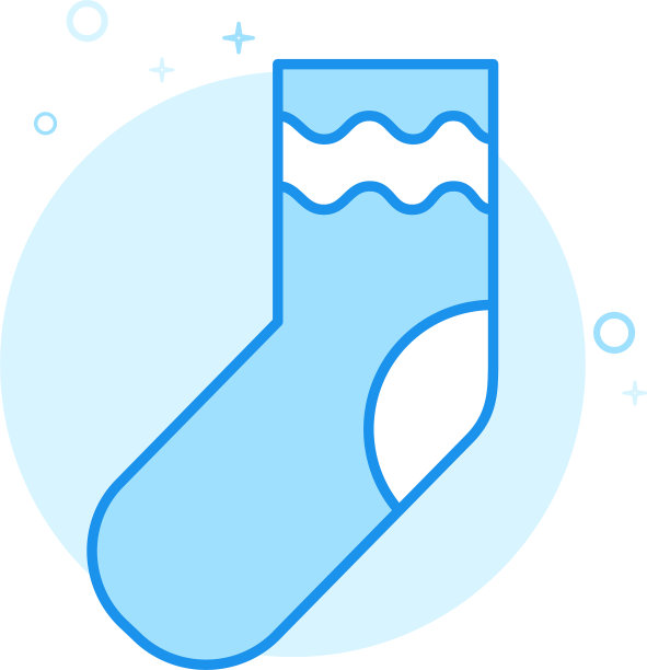 圣诞袜平袜子图标象征图片下载