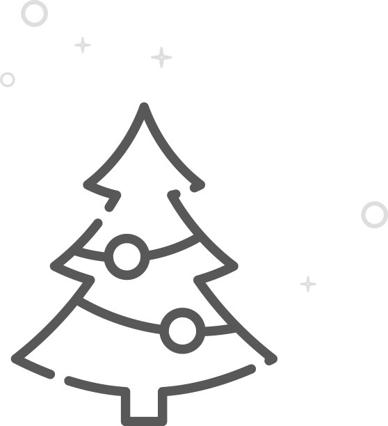 装饰圣诞树线图标象征图片下载