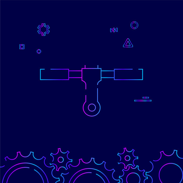 自行车或自行车把手的标志线符号图片下载