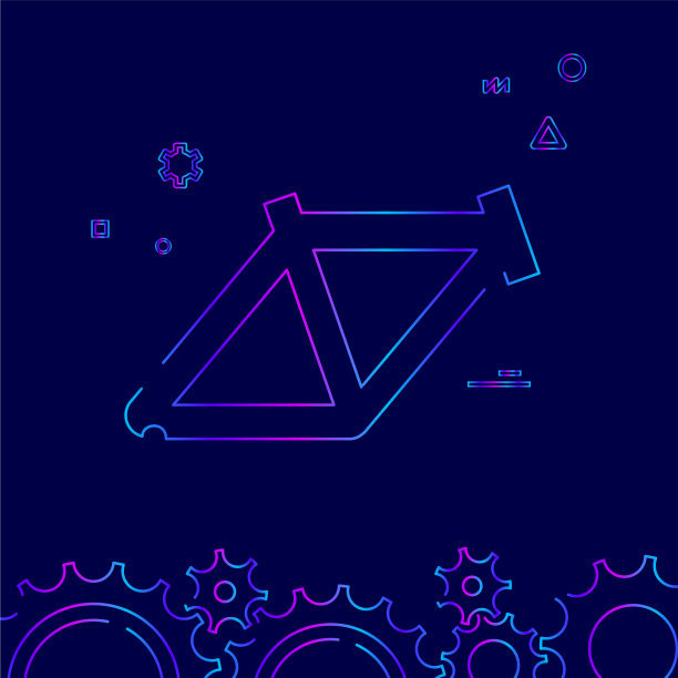 自行车或自行车架线图标符号象形图图片下载