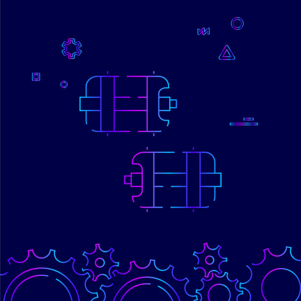 自行车或自行车踏板线图标符号象形文字图片下载