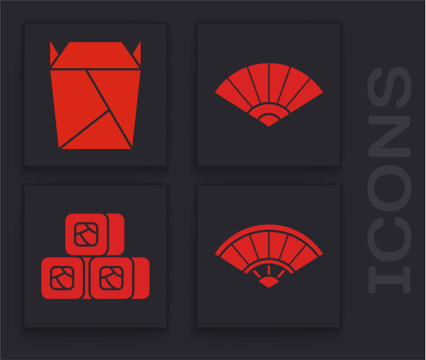 套纸中国或日本折扇图片下载