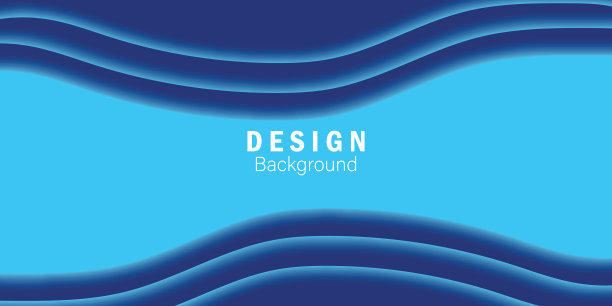 纸层圈蓝色抽象背景。曲线和线条用于横幅图片下载