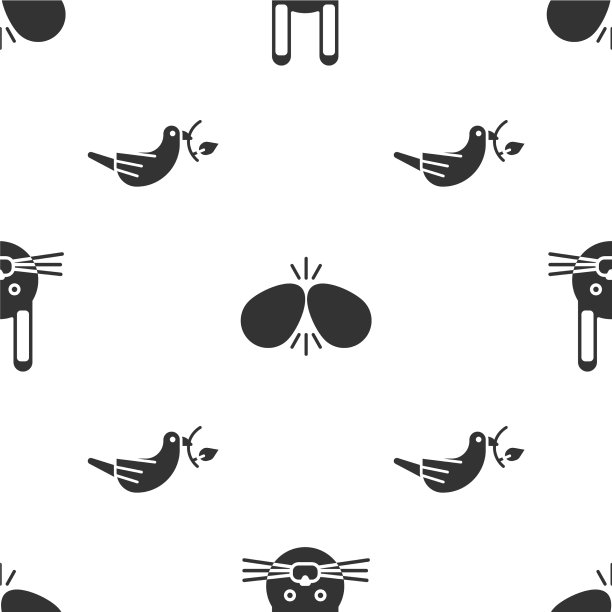 设置复活节兔子，复活节蛋和和平鸽图片下载