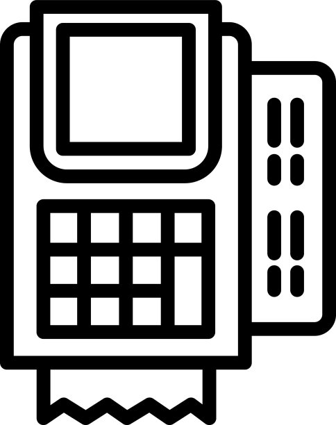 POS终端设备图标轮廓样式图片下载