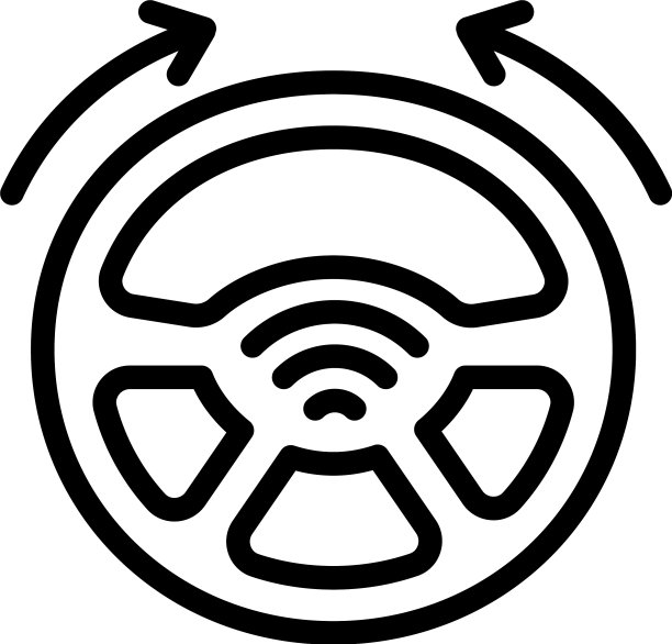 自动驾驶汽车图标轮廓风格图片下载