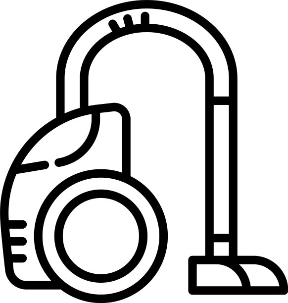 吸尘器图标轮廓风格图片下载