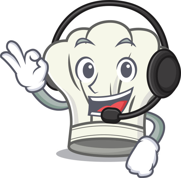 Smiley厨师帽卡通人物设计戴图片下载