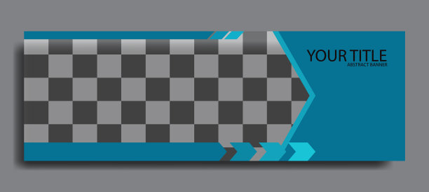 标准尺寸优雅的蓝色网页横幅图片下载