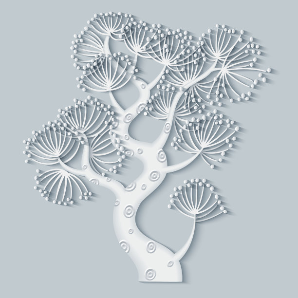 现代体积树图片下载