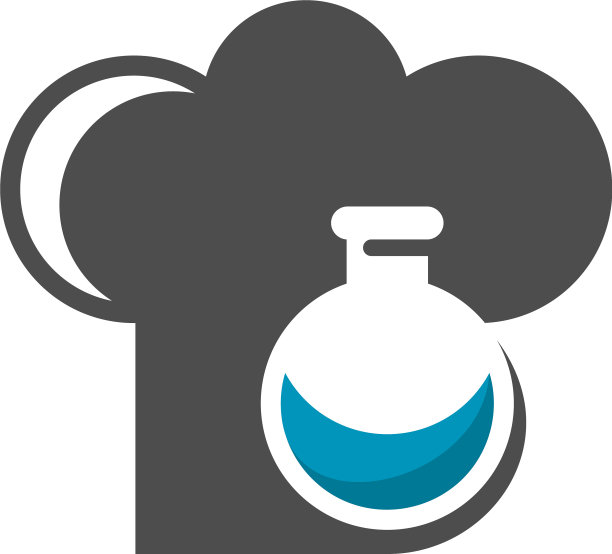 厨师帽与实验室玻璃标志设计图片下载