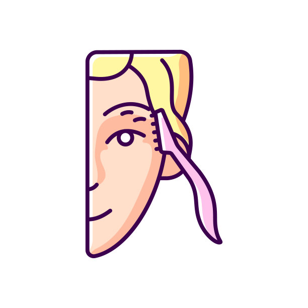 眉剃刀RGB颜色图标图片下载