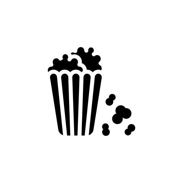 爆米花图标在矢量。标识图片下载