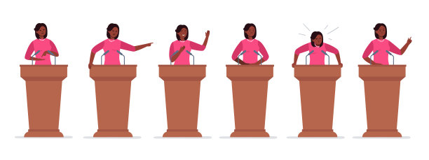 一位非裔美国妇女发表演讲图片下载