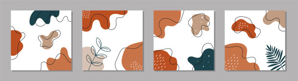 新潮的抽象方形模板与色彩图片下载