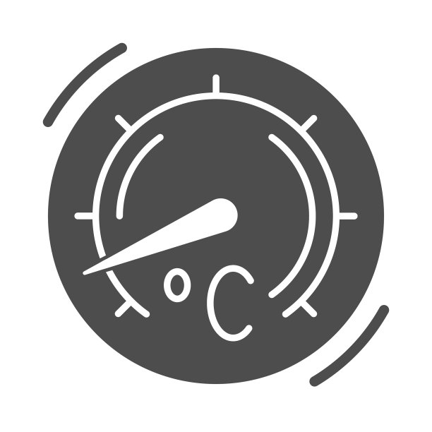 温度计烤固体图标BBQ概念图片下载