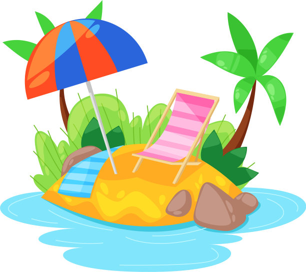 海洋中的热带岛屿，下面是棕榈滩图片下载