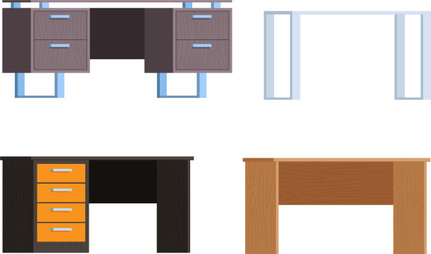 集合办公和家庭木桌图片下载